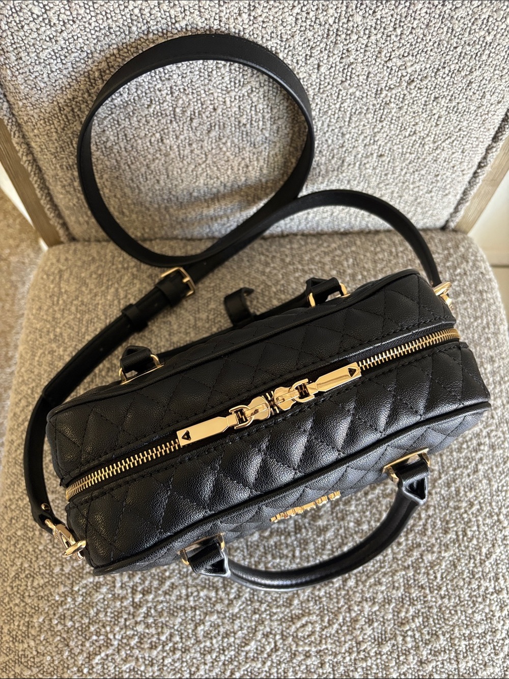 Guess Atabey Quilted Box Satchel Bag w/ Detachable Adjustable Strap New - Picture 3 of 16